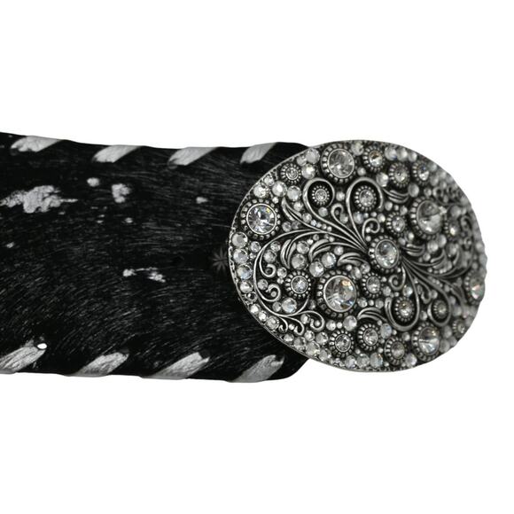 Pat Dahnke Crystal Buckle Ponyhair Belt Size Estimated Small / Medium main image 11